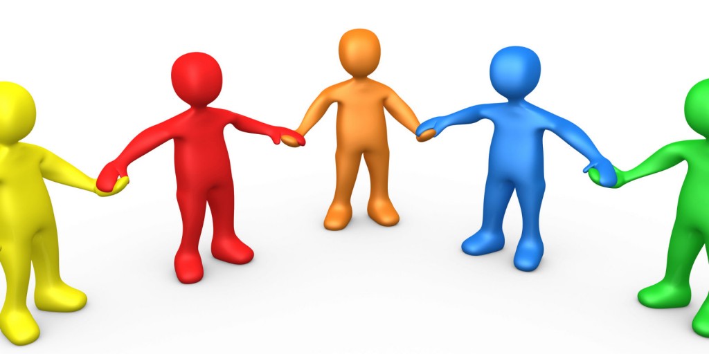 Support Group Of Colorful And Diverse People Holding Hands And Standing In A Circle Clipart Illustration Graphic